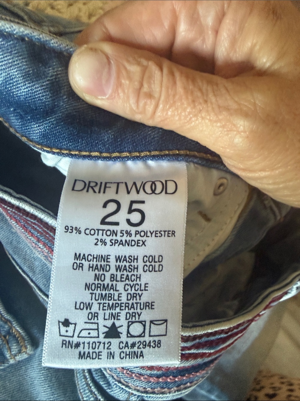 DRIFTWOOD Light Blue Flare Jeans with Purple Side Trim - Picture 5 of 5